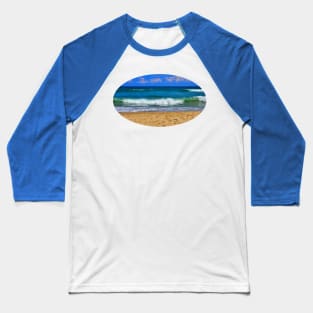 Sand Surf Sky Baseball T-Shirt